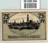 Patschkau Paczków Notgeldschein Notgeld 75 Pfennig