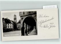87700 W8940 Memmingen Gebrauchsspuren Marktplatz Neujahr