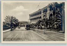16100 Genova Foto AK Straßenbahn Circonvallazione a Mare