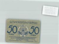 W5407 Boppard , Rhein 50 Pfg. Gutschein der Stadt Boppard Notgeld Deutschland 1920 Notgeldschein