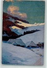 Verlag Elchlepp Serie Nr 6 Winter im Schwarzwald Schwarzwaldhaus Reiss Fritz Künstlerkarte