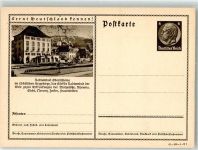 08301 O9408 Oberschlema Ganzsache Neues Kurhotel Oldtimer