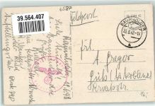 55774 W6587 Baumholder Gebrauchsspuren Feldpost Stempel Hakenkreuz WK II Ruderer