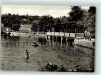 38889 O3721 Altenbrak Foto AK Waldfreibad Schwimmbad Harz Bademode
