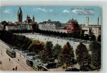 50667 W5021 Köln Altstadt-Nord 103 1915 Künstlerkarte Neumarkt Straßenbahn Nr.5