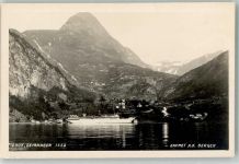 Geiranger Foto AK Dampfschiff