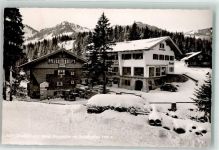 83727 W8162 Spitzingsee 1960 Foto AK Gasthaus Hotel Wurzelhütte Winter