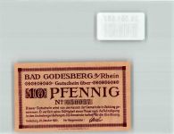 53111 W5300 Bad Godesberg Notgeldschein Notgeld 10 Pfennig