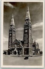 Szeged Szegedin 1930 Gebrauchsspuren Kirche Foto AK