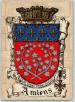 80000 Amiens Gebrauchsspuren Wappen Lithographie