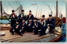 1156 Marken - Tracht Seeleute Hafen Feldpost WK I