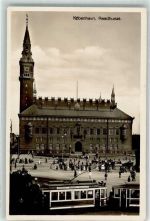 Kopenhagen København 1936 Foto AK Rathaus Straßenbahn