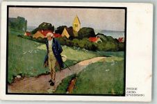 sign. Roegge Abendspaziergang Nr.97 Teubner Künstlerkarte
