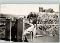 Toledo 1959 Foto AK Burg Castillo de San Servando