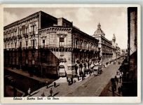 95100 Catania Foto AK Straßenbahn Via Etnea