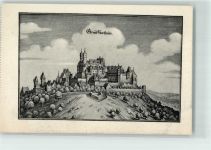 35753 W6349 Greifenstein , Hess Gebrauchsspuren Burg Greifenstein sign. Merian Kupferstich