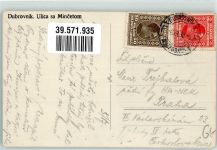 Dubrovnik Ragusa 1930 Foto AK Ulica sa Minscetom Straße