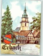 64711 W6120 Erbach , Odenw Künstlerkarte Wappen