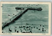 Kolberg Kolobrzeg 1927 Gebrauchsspuren Schwimmbad Strand Seesteg