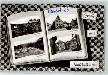 97753 W8782 Karlstadt , Main Foto AK Schloss Marktplatz Campingplatz Maintor