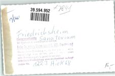 79429 W7841 Friedrichsheim FOTO KEINE AK Ort handschriftlich Sanatorium Foto Original aus Archiv eines Ansichtskartenverlags