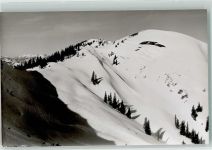 87541 W8973 Oberjoch Gebrauchsspuren Winter Foto AK