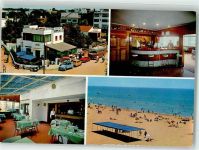 Castelldefels - Gasthaus Villa Emilia Paseo Maritimo Strand Schwimmbad Auto Omnibus Oldtimer