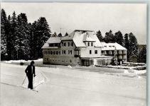 72250 W7290 Zwieselberg , Württ - Hotel Hirsch Winter Skifahrer