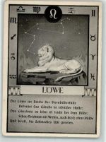 Löwe 23. Juli - 23. August Sternzeichen Lithographie