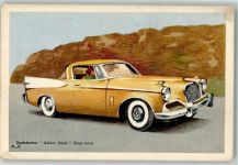 Studebacker Golden Hawk Werbung Tobler Schokolade Oldtimer Künstlerkarte