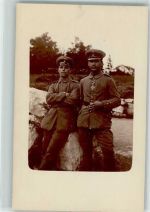 Zwei Offiziere im Felde Eisernes Kreuz Privatfoto AK
