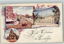 Washington D.C. 1900 Gebrauchsspuren Denkmal Withe House Litographie