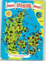 Kopenhagen København 1992 Lithographie Landkarte Dänemark