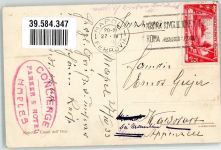 80100 Napoli 1933 Künstlerkarte Burg Castell dell´Ovo