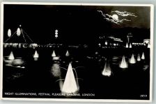 London Foto AK Illumation Fesival Pleasure Gardens Nacht