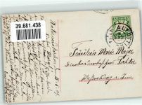 Kind in Lederhose mit Notenblatt und Vogel in der Hand Trachten Bayern 1909