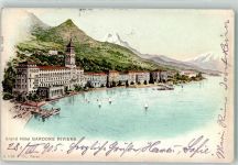 25083 Gardone Riviera 1905 Lithographie Grand Hotel