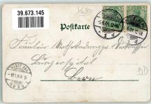 69115 W6900 Heidelberg , Neckar 1901 Lithographie Schlossbeleuchtung