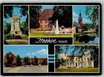 25524 W2210 Itzehoe 1968 - Denkmal Bismarcksäule Prinzeßhof Kirche St. Laiúrentius Justizgebäude