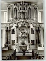 36129 W6412 Gersfeld Rhön Foto AK Ev. Kirche Kirchenorgel