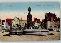90402 W8500 Nürnberg 1930 - Denkmal Neptunbrunnen Marktplatz