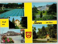 38723 W3370 Seesen , Harz 1983 - Schwimmbad Sanatorium Jacobsstrasse Kurpark