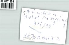 80331 W8000 München FOTO KEINE AK Hotel Preysing Foto Orginal aus Archiv eines Ansichtskartenverlags Ort handschriftlich