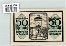 86720 W8860 Nördlingen 1918 Notgeldschein 50 Pfennig Gutschein No. 030843