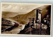 56814 W5591 Beilstein , Mosel 1931 Foto AK Burgruine Metternich Verlag Schellenberg Nr. 996