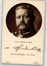 Portrait Generalfeldmarschall von Hindenburg Hindenburg Foto AK