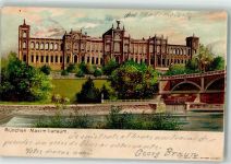 80331 W8000 München Lithographie Maximilianeum