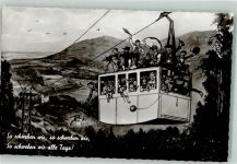 79098 W7800 Freiburg im Breisgau Foto AK Schwebebahn Humor Schauinsland