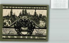 48143 W4400 Münster , Westf 1921 Notgeldschein 50 Pfennig
