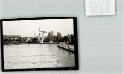 53572 W5463 Unkel FOTO KEINE AK Foto Original aus Archiv eines Ansichtskartenverlags Freibad Ort handschriftlich